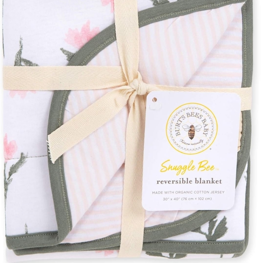 Burts Bees Reversible Baby Blanket